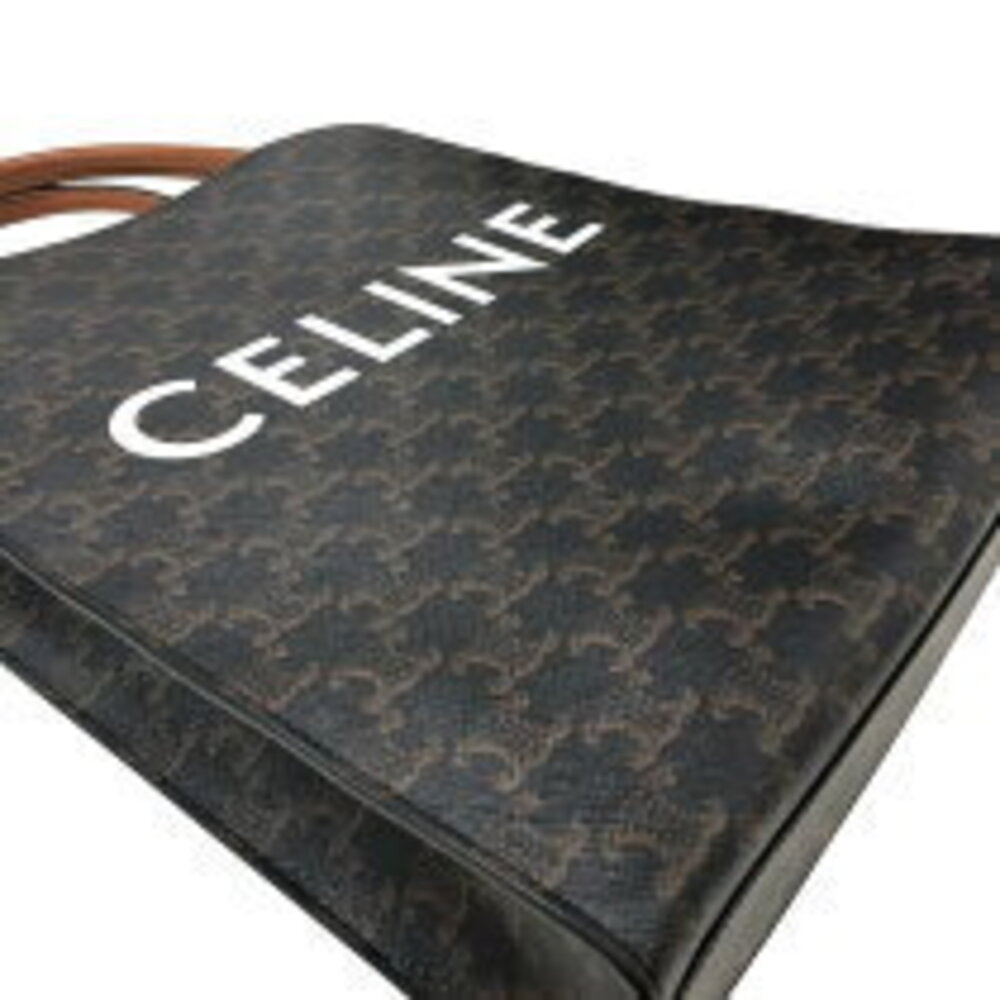 Celine Vertical Cabas Tan Triomphe Canvas Tote Bag - Picture 7 of 10